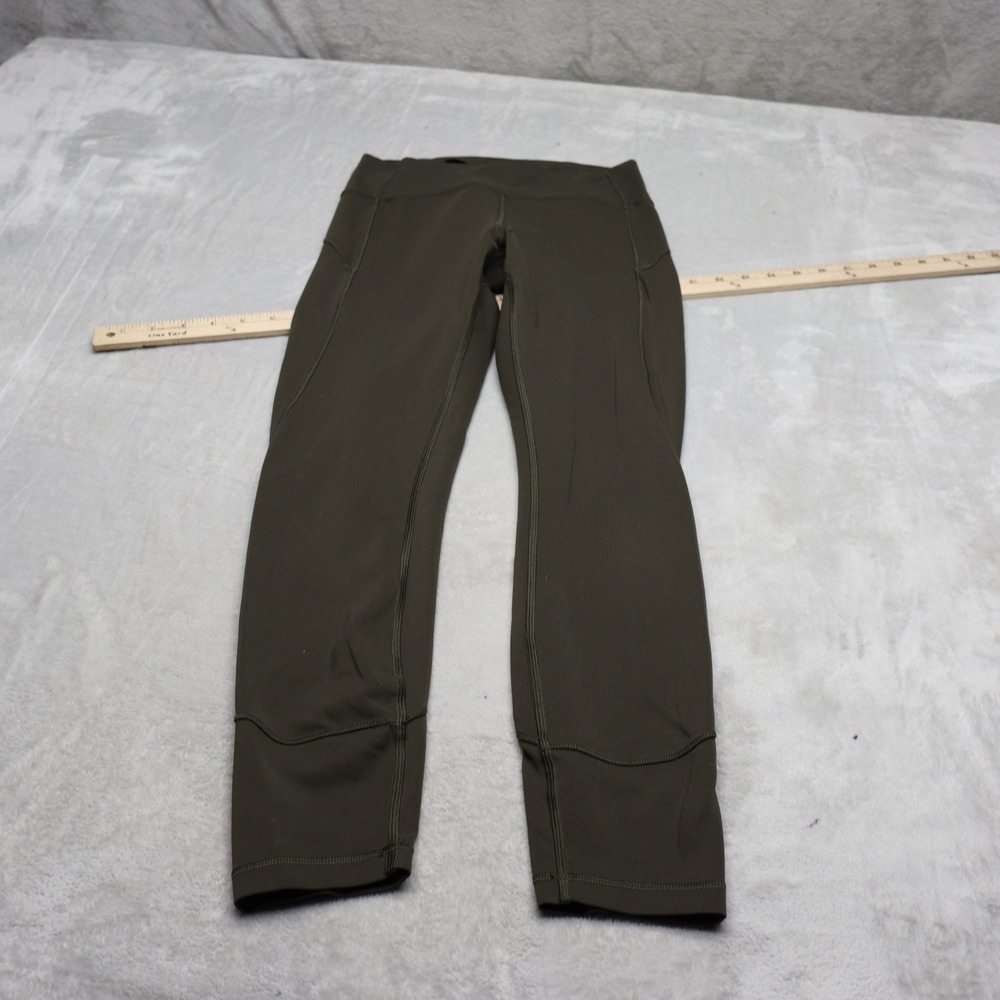 Lululemon Pant Womens 6 Green Speed Up Crop Lightweight Tight Compression 23x26